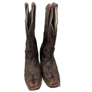 Corral Leather Embroidered Western Cowboy Boots Women's Size 7.5